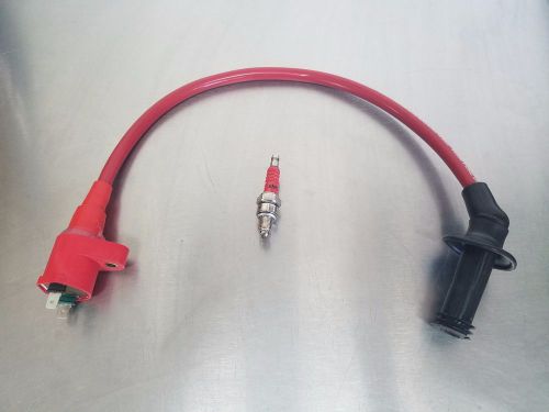 GY6 Vento 150cc OML Red Ignition Coil &amp; OKO A7RTKC Spark Combo