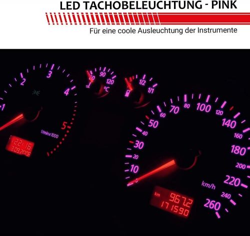 pink high power SMD LED speedometer lighting for VW Golf 3 + Vento "TOP NEW"-