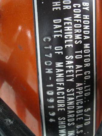 1970 Honda CT, US $2,500.00, image 4