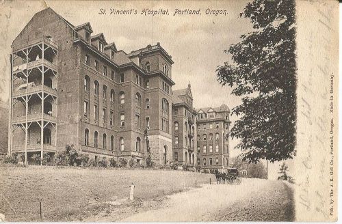 Antique Post Card St Vincent&#039;s Hospital Portland Oregon 1909