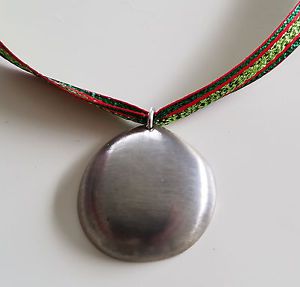 Authentic clarus q-link silver pebble brushed srt3 qlink pendant