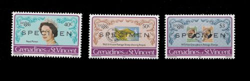 Grenadines of St. Vincent, #599 601 Specimen overprint London 1980 set MNH