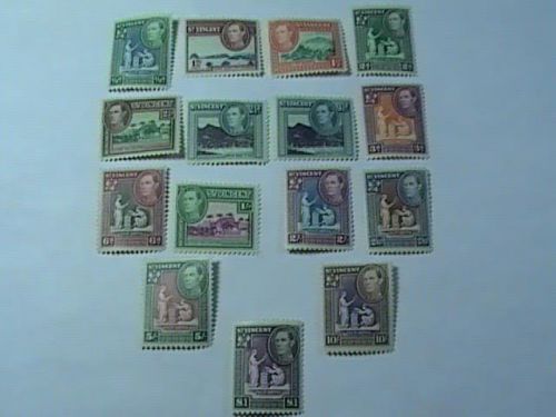 ST.VINCENT # 141-151--MINT/HINGED------COMPLETE SET-------GEOVI-------1938-47