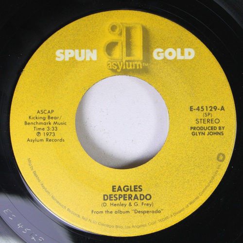 Rock 45 Eagles - Desperado / Outlaw Man On Asylum, US $5.00, image 2