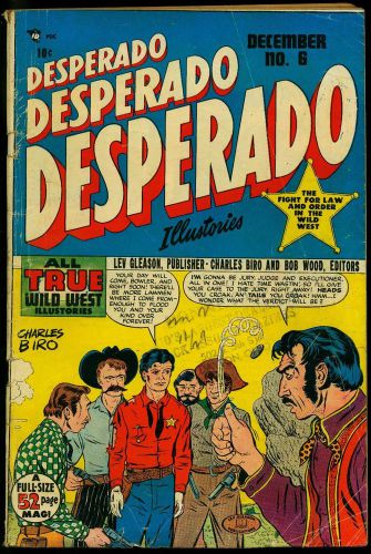Desperado Comics #6 1948- Charles Biro cover- Golden Age Western VG