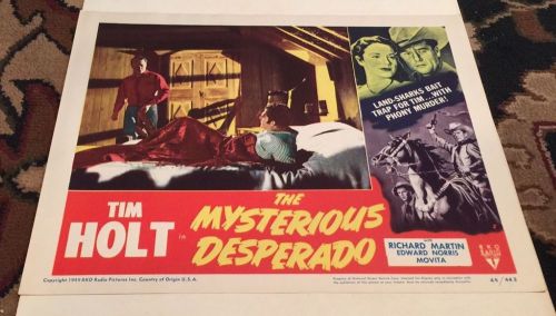 1949 the mysterious desperado movie lobby card - 49/442