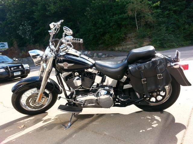 2006 Harley Softail Fat Boy FLSTFI Screamin Eagle pipes loaded bags windshield