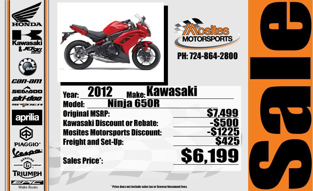 2012 kawasaki ninja 650r  sportbike 