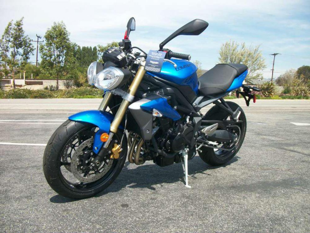 2013 triumph street triple abs - caribbean blue  sportbike 