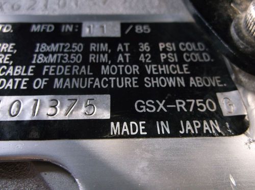 1986 Suzuki GSX-R, US $23000, image 21