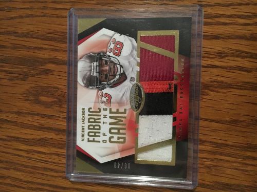 2014 Certified Vincent Jackson Game Worn Patch/Jersey Card 6/49