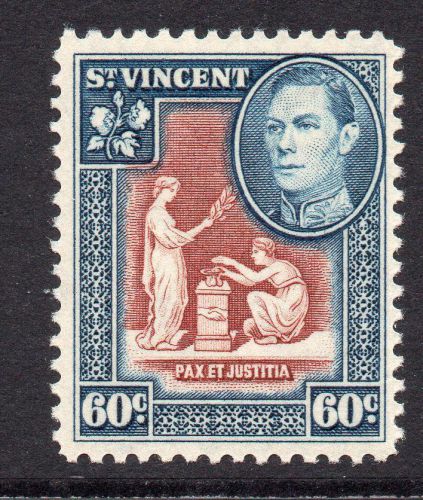 St Vincent 60 Cent Stamp c1949-52 Mounted Mint