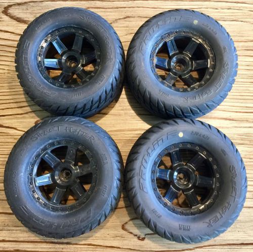 Set Of 4 ProLine 2.8 Street Fighter Tires Mounted On Desperado Wheels #1181, US $110, image 3
