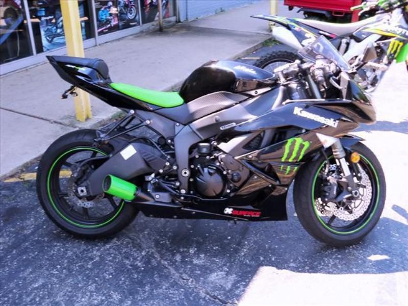 2009 kawasaki ninja  zx -6r monster energy   sportbike 