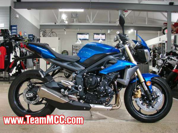 2013 triumph street triple abs - caribbean blue