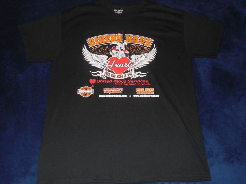 Harley Davidson Biker Have Heart United Blood Service Desperado Mad Boar T-Shirt, image 3