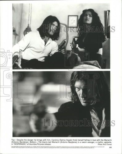 1994 Press Photo Salma Hayek and Antonio Banderas star in "Desperado", image 2