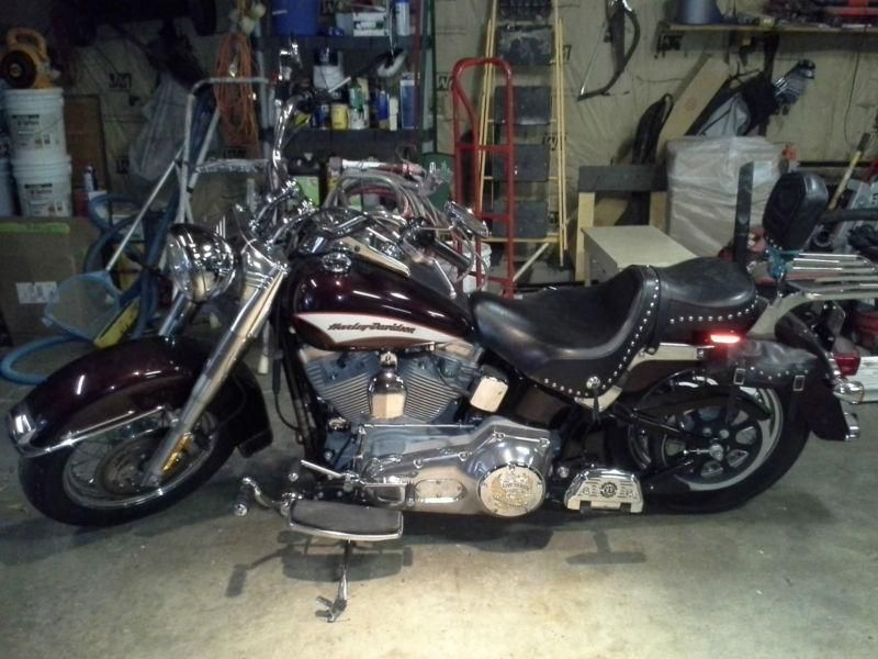 Hd color is black cherry, softail standard/w big bore screaming eagle package